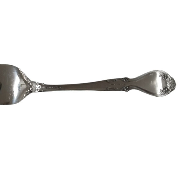 Vintage Lyons Queens Fancy Cold Meat Fork Stainless Steel Satin Black Accents - Picture 6 of 7